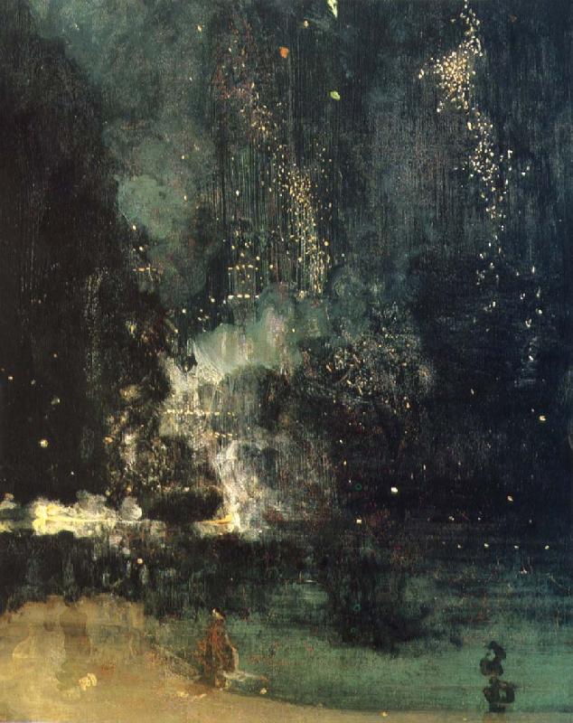 James Abbot McNeill Whistler Nocturne in Black and Gold,the Falling Rocket China oil painting art